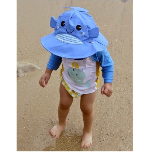 Zoocchini - Pieluszka kąpielowa + czapka Wieloryb 3-6 miesiąca