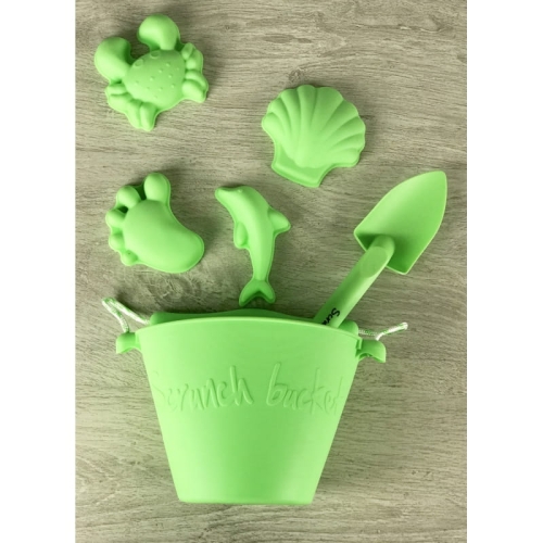 Scrunch - Silikonowe foremki do piachu - Pastelowy Zielony