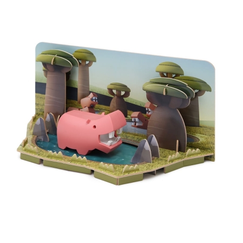 Halftoys - Składane zwierzątko Hipopotam