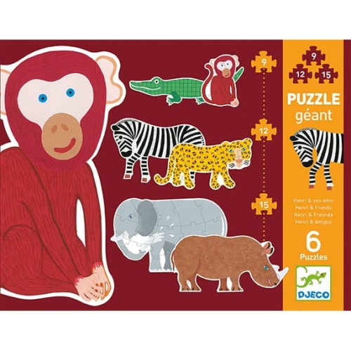 Djeco - Puzzle progresywne Henri i przyjaciele