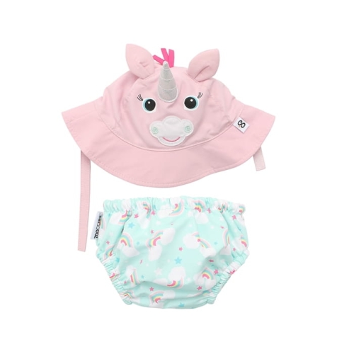 Zoocchini - Pieluszka kąpielowa + czapka Jednorożec 12-24 miesiąca