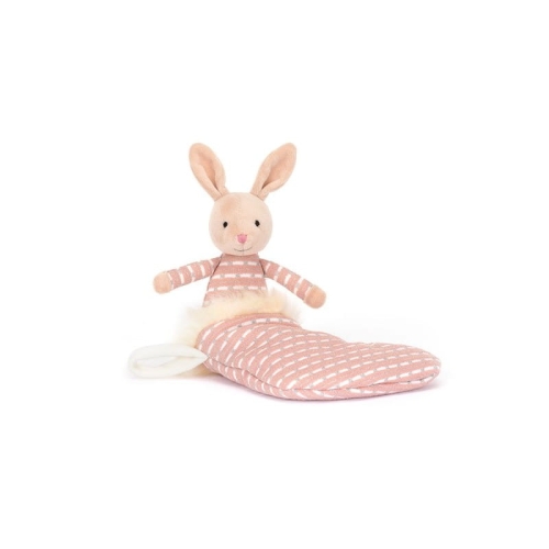 JellyCat - Królik różowy w skarpecie 20cm