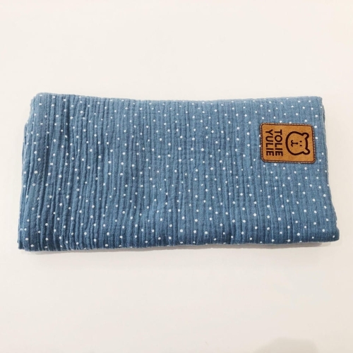 Tolie Yulie - Otulacz muślinowy jeans w kropki