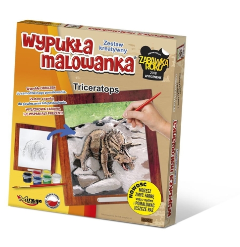 Mirage - Wypukła malowanka - Dinozaur Triceratops